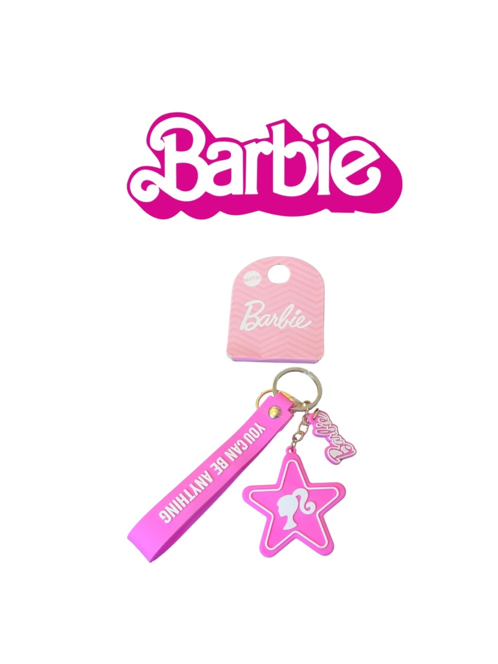 Barbie Pink Star Keychain /Bag Charm